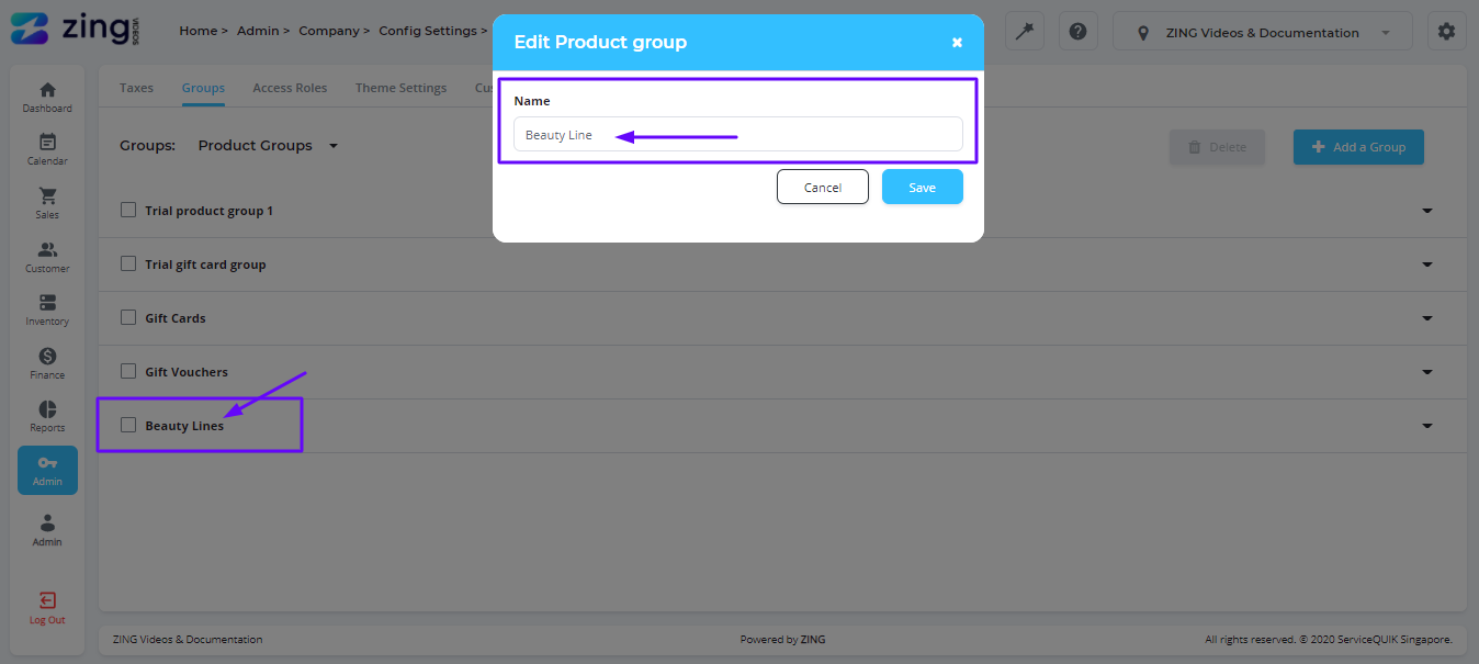 How To Update A Product Group Zing Medical